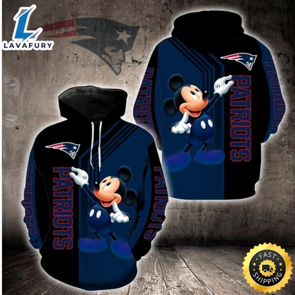Disney Mickey New England Patriots 35 Nfl Gift For Fan 3d All Over Print Shirt
