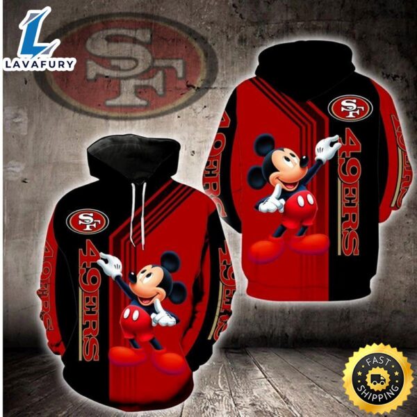 Disney Mickey San Francisco 49ers 20 Nfl Gift For Fan 3d All Over Print Shirt