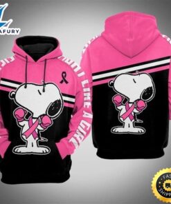 Fight Like A Girl Snoopy Cancer 3d T Shirt Hoodie