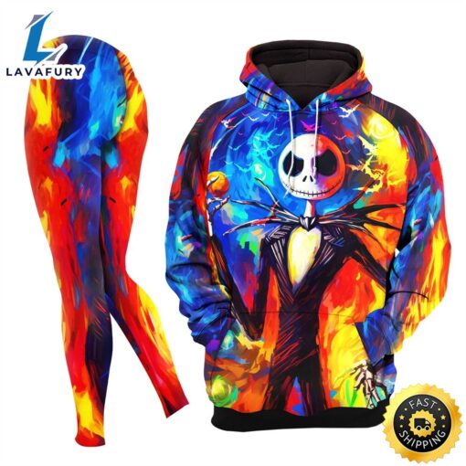 Fire Ice Nightmare Theme Combo Hoodie and Leggings