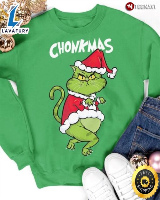 Funny Grinch Cat Shirt, Chonkmas