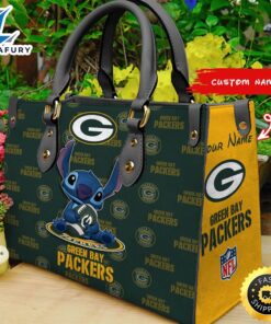Green Bay Packers Stitch Women Leather Hand Bag
