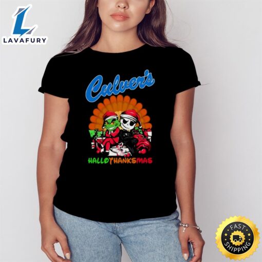 Grinch And Jack Skellington Culver’s Hallothanksmas 2023 Shirt