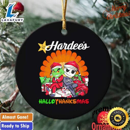 Grinch And Jack Skellington Hardees Hallothanksmas Ornament