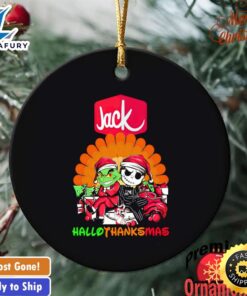 Grinch And Jack Skellington Jack Hallothanksmas Ornament