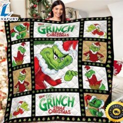 Grinch Christmas Blanket Quilt