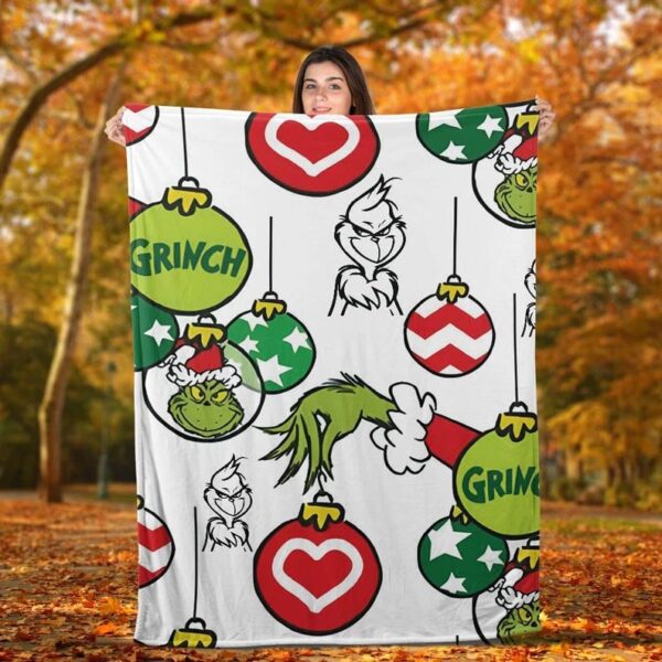 Grinch Christmas Fleece Blanket Bed & Throw Size – Family Blanket