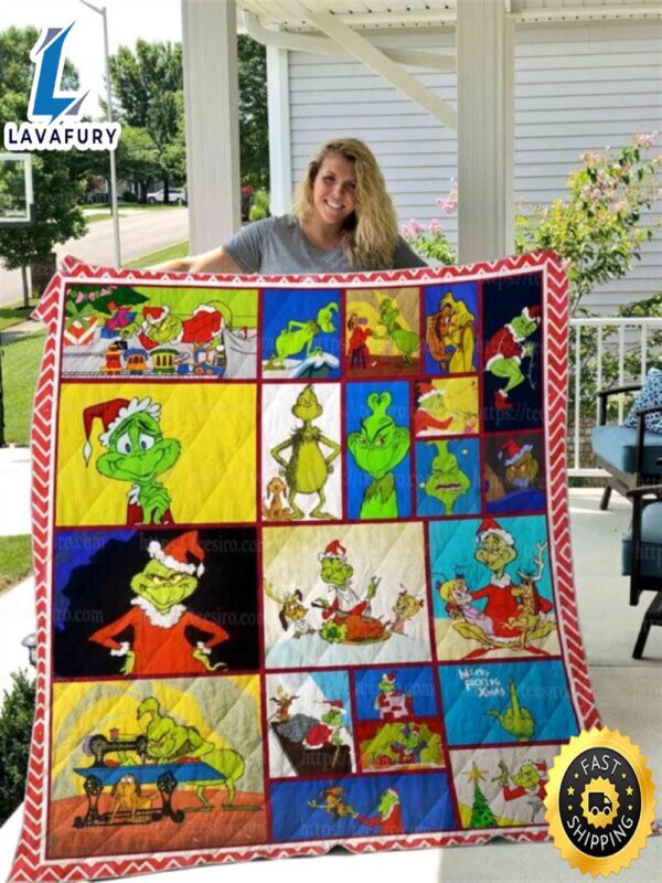 Grinch Christmas Movie Watching Blanket Xmas Gift