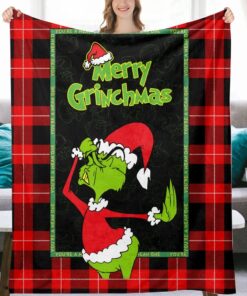 Grinch Christmas Throw Blanket For…
