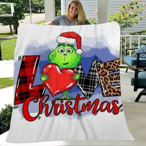 Grinch Christmas Throw Blanket