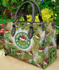 Grinch Face Christmas Leather Bag Grinch Bags And Purses Grinch