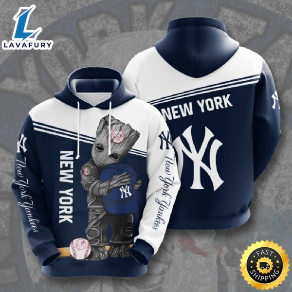 Groot Hold New York Yankee 3d Hoodie Yankee Gifts For Him