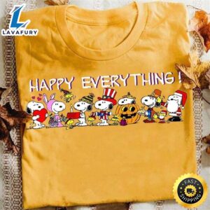Happy Everything Tee Snoopy Lover Shirt Snoopy Parody Halloween Cosplay Cute Art Gold T Shirt