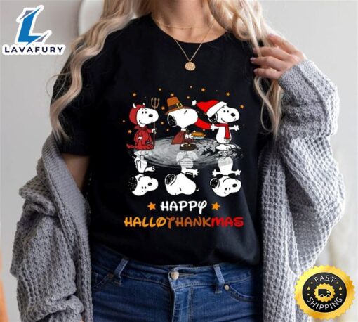 Happy Snoopy Peanuts Thanksgiving Tshirt