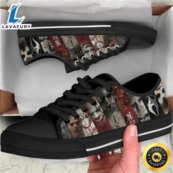 Horror Movies Women Low Top Canvas Shoes