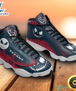 Houston Texans Jack Skellington Halloween Air Jordan 13 Shoes For Fans