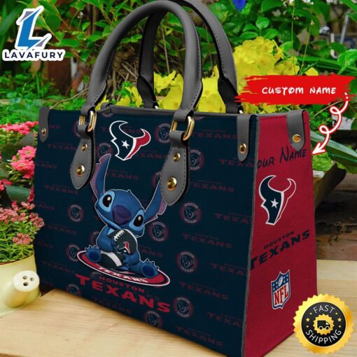 Houston Texans Stitch Women Leather Hand Bag