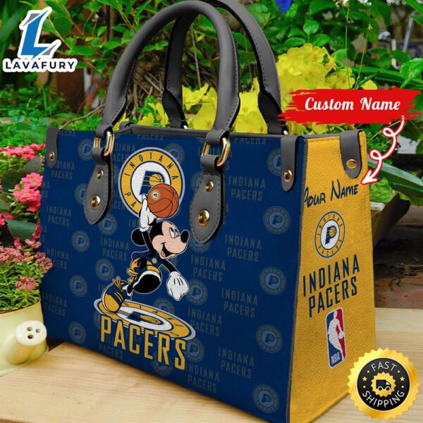 Indiana Pacers NBA Mickey Women Leather Hand Bag