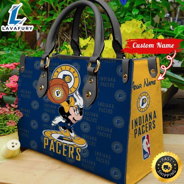 Indiana Pacers NBA Minnie Women Leather Hand Bag