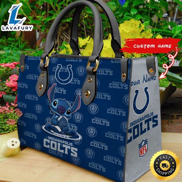 Indianapolis Colts Stitch Women Leather Hand Bag