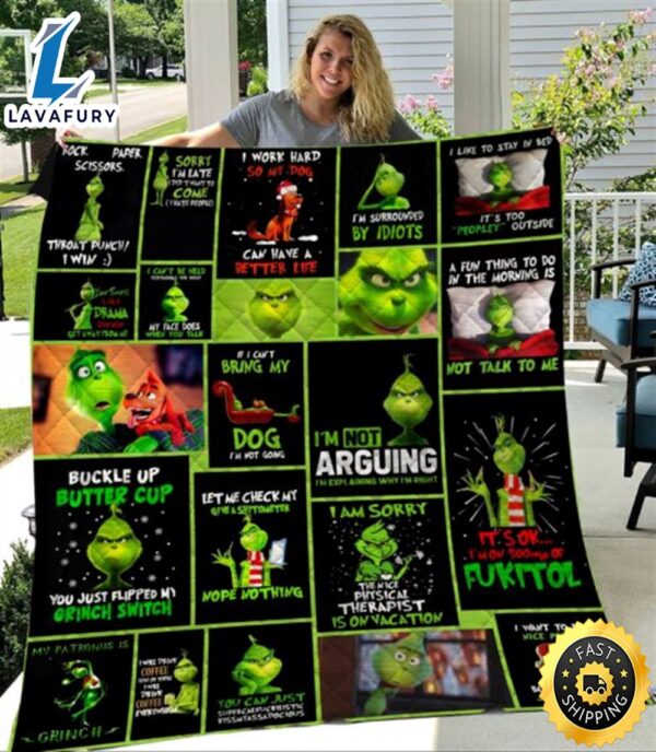 Is This Jolly Enough Grinch Blanket