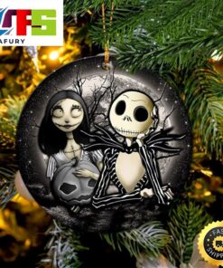 Jack And Sally Nightmare Before Christmas Christmas Tree Decorations 2023 Unique Ceramic Xmas Ornament
