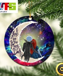 Jack And Sally Nightmare Before Christmas I Love You To The Moon And Back Christmas Tree Decorations 2023 Ornament