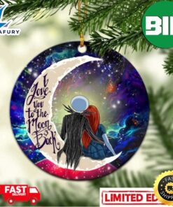 Jack And Sally Nightmare Before Christmas Love You To The Moon Galaxy Perfect Gift For Holiday Ornament