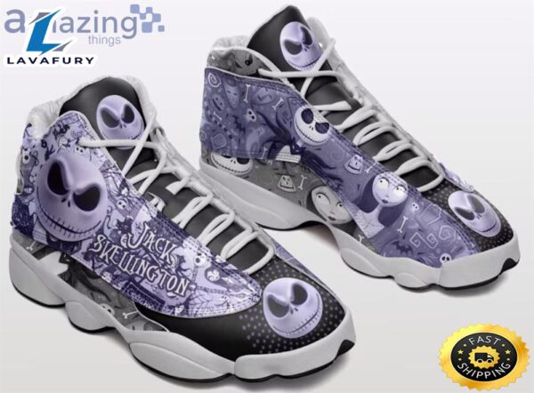 Jack Skellington Christmas Purple Air Jordan 13 Shoes