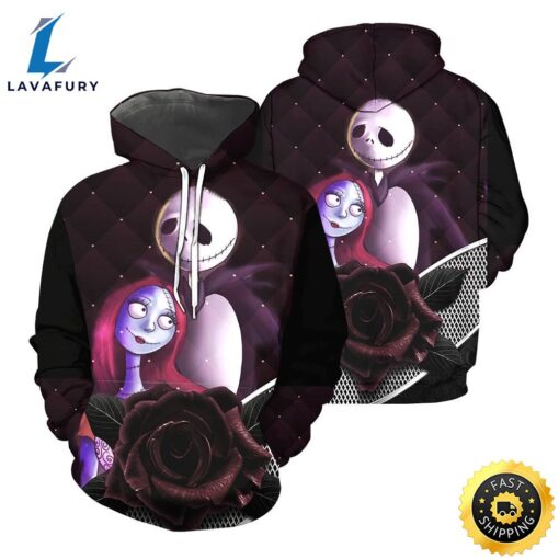 Jack Skellington & Sally Hoodie 3D All Over Printed Shirts