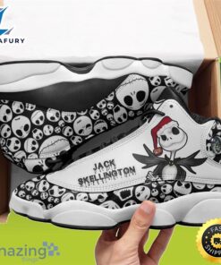 Jack Skellington Xmas Air Jordan 13 Sneakers Unique Gift For Family