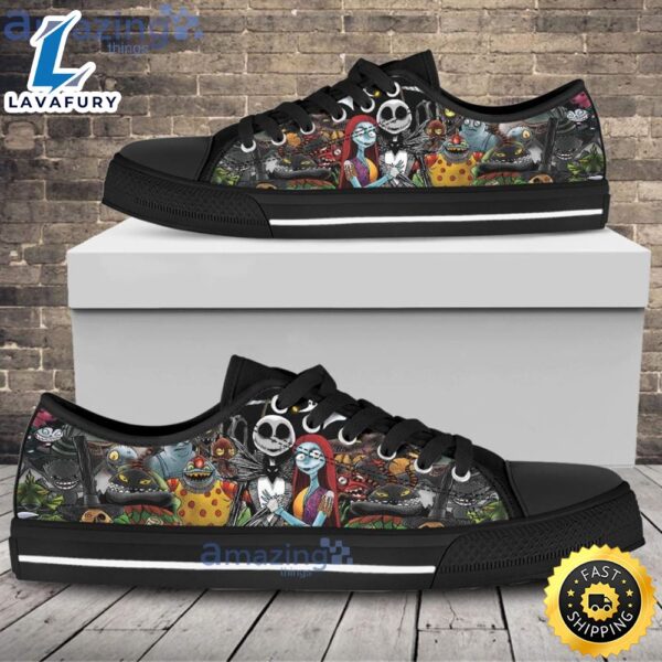 Jack and Sally Nightmare Before Christmas Low Top Shoes