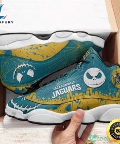 Jacksonville Jaguars Jack Skellington Halloween Air Jordan 13 Shoes For Fans