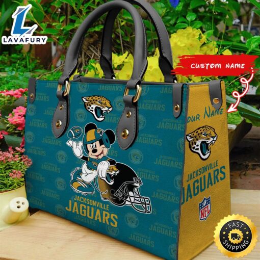 Jacksonville Jaguars Mickey Women Leather Hand Bag