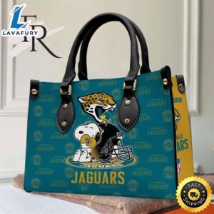 Jacksonville Jaguars NFL Snoopy Women Premium Leather Hand Bag