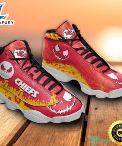 Kansas City Chiefs Jack Skellington Halloween Air Jordan 13 Shoes For Fans