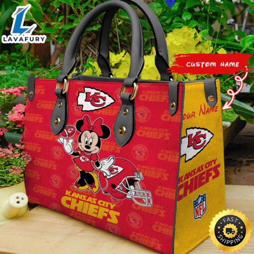 Kansas City Chiefs Minnie Women Leather Hand Bag