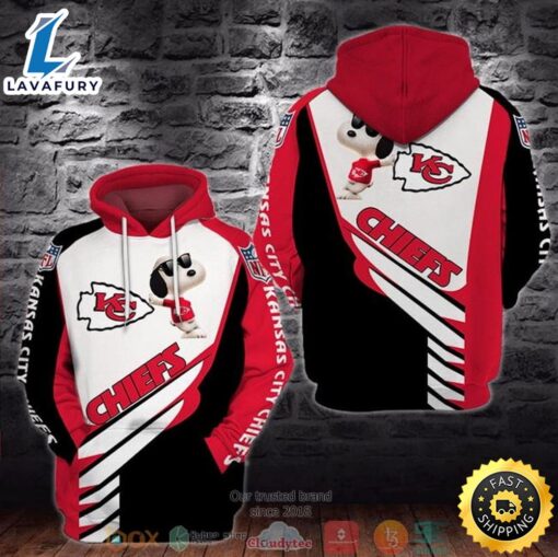 Kansas City Chiefs Nfl Snoopy 3d Hoodie