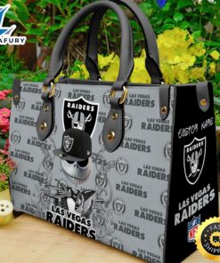 Las Vegas Raiders NFL Jack Skellington Women Leather Hand Bag