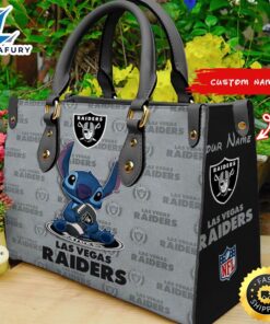 Las Vegas Raiders Stitch Women Leather Hand Bag
