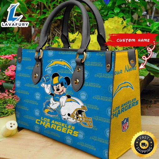 Los Angeles Chargers Mickey Women Leather Hand Bag