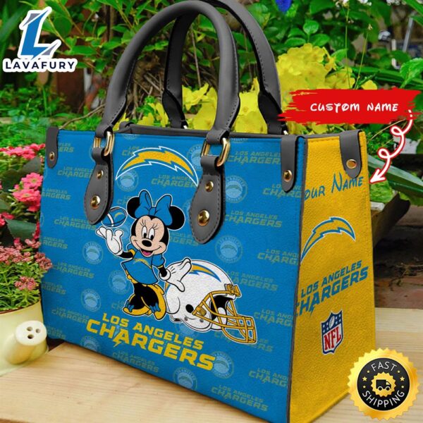 Los Angeles Chargers Minnie Women Leather Hand Bag