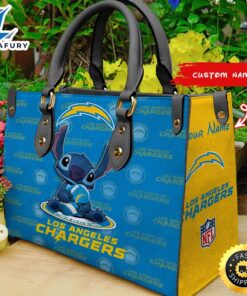 Los Angeles Chargers Stitch Women Leather Hand Bag