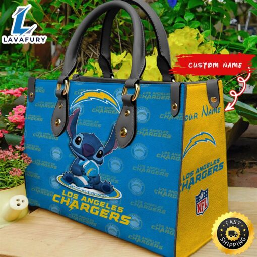 Los Angeles Chargers Stitch Women Leather Hand Bag