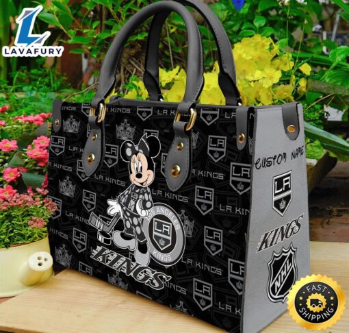 Los Angeles Kings NHL Minnie Women Leather Hand Bag