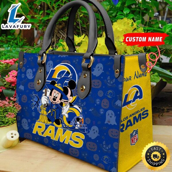 Los Angeles Rams NFL Mickey Halloween Women Leather Hand Bag