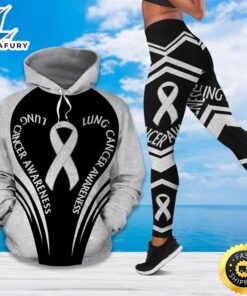 Lung Cancer Awareness Hoodie Legging