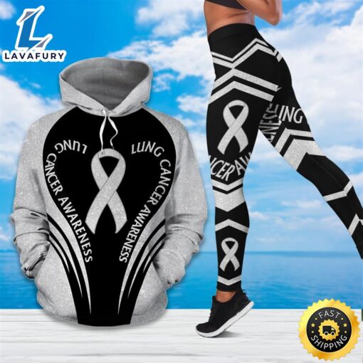 Lung Cancer Awareness Hoodie Legging