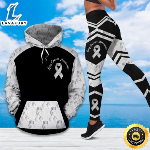 Lung Cancer Awareness Hoodie Legging