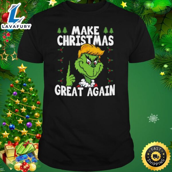 Make Christmas Great Again Donald Trump Grinch Face Xmas Shirt